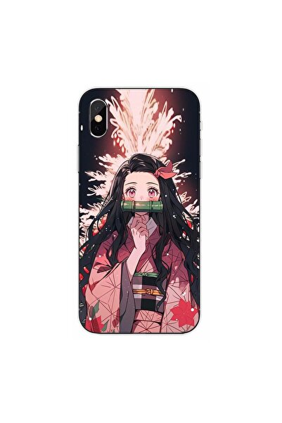 OEM Husa compatibila cu Apple iPhone XS Max Silicon Gel Tpu Model Demon Slaye...