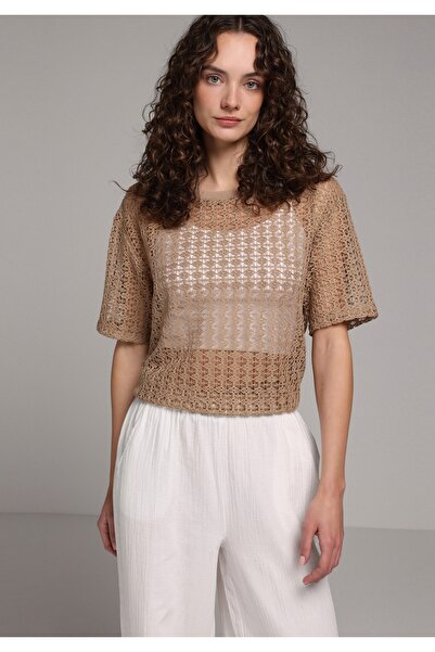 Colin's Regular Fit Women's Brown T-Shirt