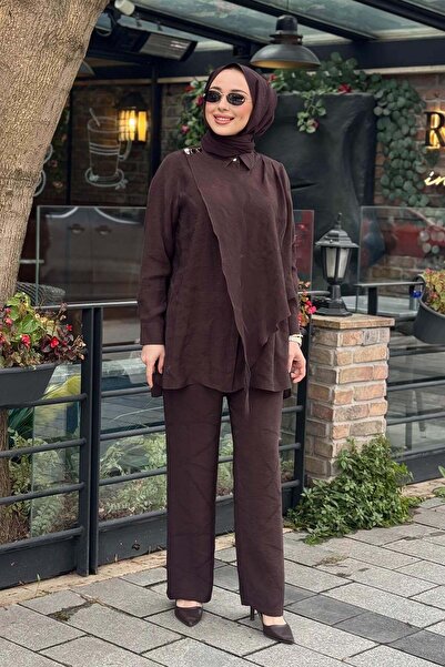Moodbasic Pantolonlu Takım MA24.43 Çikolata