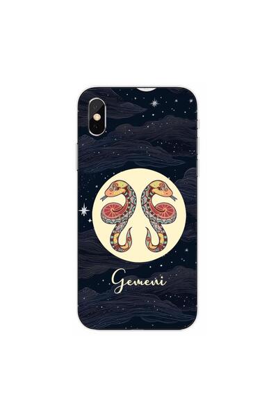 OEM Husa compatibila cu Apple iPhone XS Silicon Gel Tpu Model Horoscop Gemeni