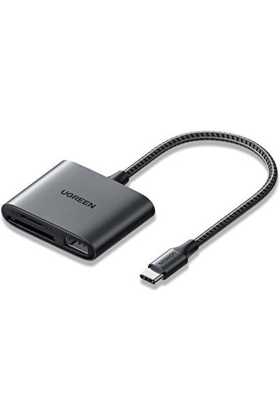 Ugreen CM387 Αναγνώστης καρτών Type-C για SD/microSD Γκρι Κωδικός: 80798