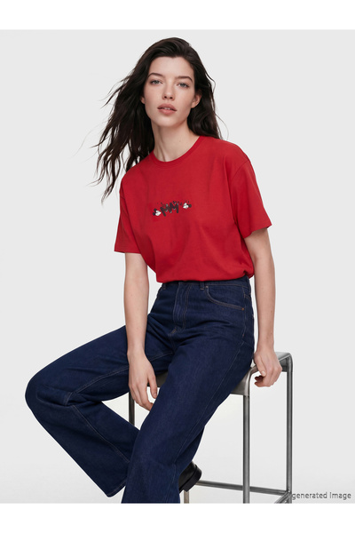 LC Waikiki Tricou de damă cu imprimeu Mickey Mouse