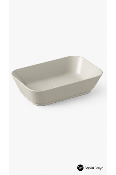 VitrA GEO DİKDÖRTGEN ÇANAK LAVABO 60 CM MAT KUM BEJİ (7425B022-0016)