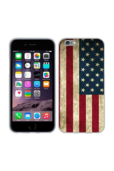 OEM Husa compatibila cu Apple iPhone 6, iPhone 6S Silicon Gel Tpu Model USA Flag