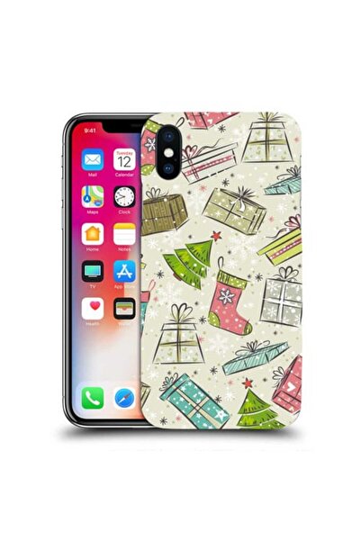 OEM Калъф, съвместим с Apple iPhone X, силиконов гел TPU модел, с коледен десен