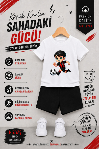 OVERMAX Set pentru copii cu imprimeu Tsubasa – Combinație din 2 piese: tricou...
