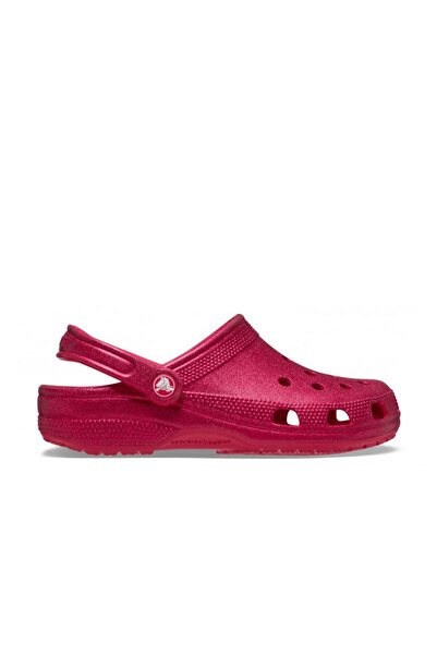 Crocs Γυναικείες Παντόφλες Classic Glitter Clog - Κόκκινες
