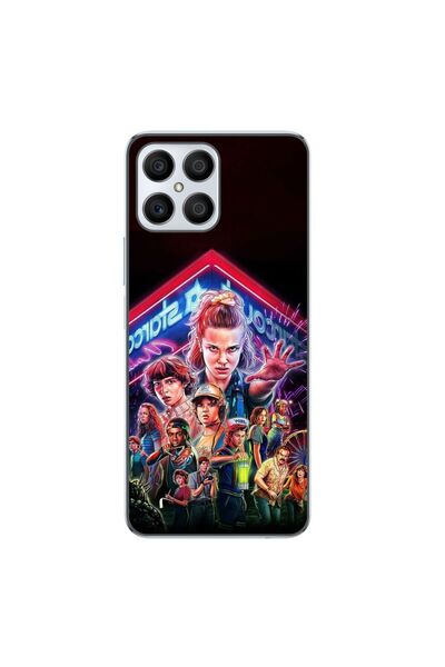 OEM Θήκη συμβατή με Honor X8 4G Σιλικόνης TPU με σχέδιο Stranger Things Όλη η...