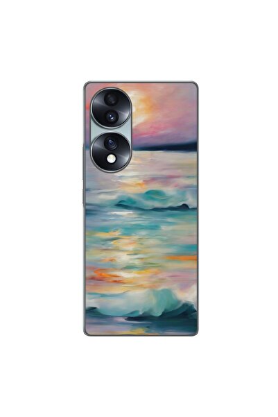 OEM Θήκη συμβατή με Honor 70 από σιλικόνη gel TPU με σχέδιο ακουαρέλας θαλάσσ...