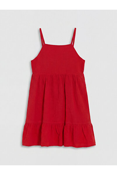 LC Waikiki Square Neck Frilled Girls' Dress