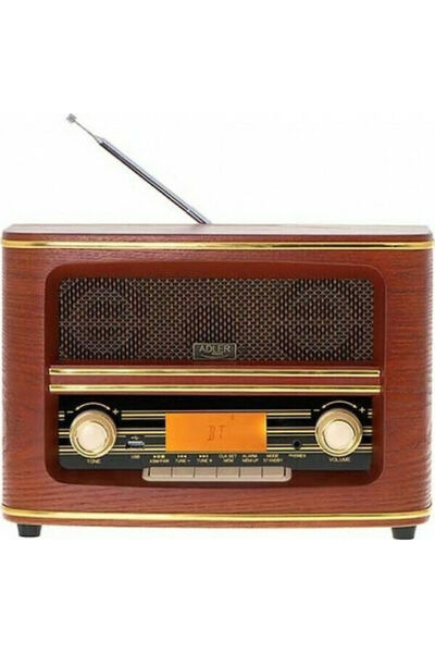 adler AD1187 Ρετρό Φορητό Ηλεκτρικό Ραδιόφωνο με Bluetooth και USB, Καφέ