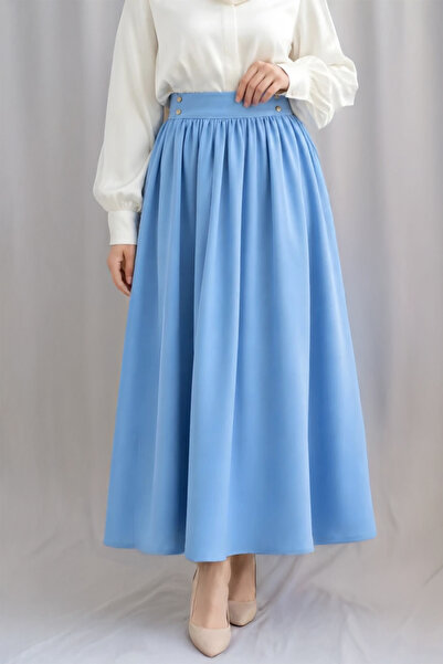 modacofashion Pockets and Draped Dabıl Flared Skirt
