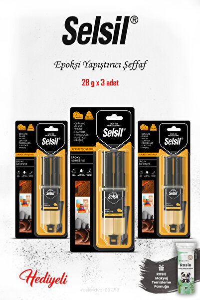 Selsil 3'lü Epoksi Yapıştırıcı Şeffaf, ROSIE