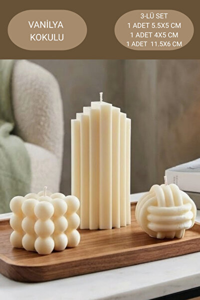 AKLIMDASIN Mum Kokulu Pinterest Tasarım Krem Renk Dekoratif Mum Handmade Koku...