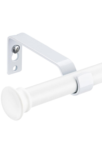Whimlets Expandable Metal Curtain Rod with Rings, 76-116 cm, Curtain Rod/Roll...