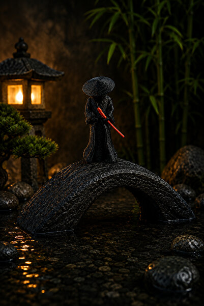 nyxon3D Gizemli Samuray Dekoratif Figür – Japon Zen Temalı 3D Baskı Masaüstü ...