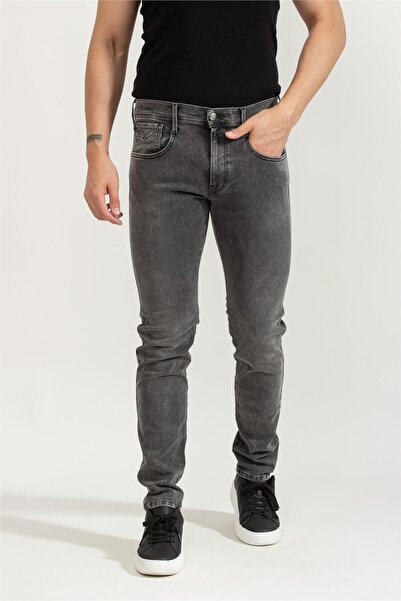 Replay Anbass Slim Erkek Jean Pantolon Gri