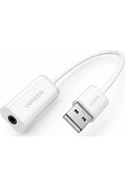 Ugreen US206 Εξωτερική Κάρτα Ήχου USB 2.0 Λευκή