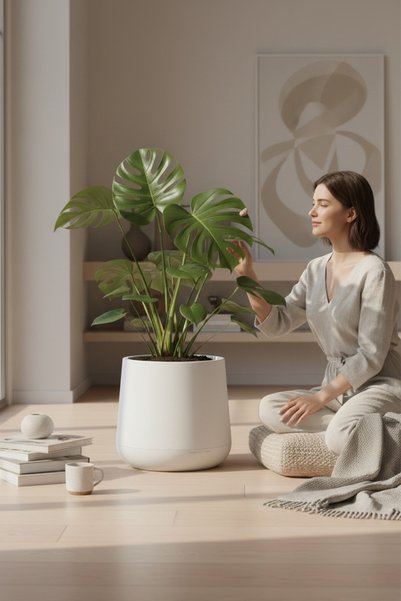 TEMMUZ HOME 7 Litre Modern Tasarım Atlas Çiçek ve Bitki Saksısı -Kaliteli Day...