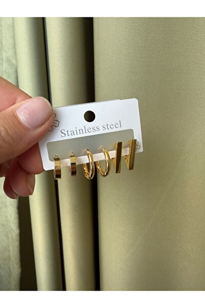 staınless steel Tuelataki / Women's Gold Multiple Earrings