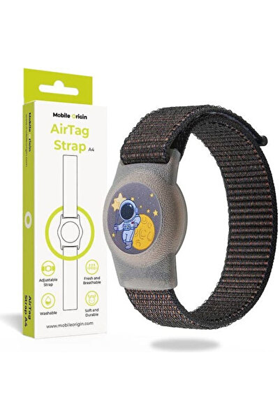 Mobile Origin Θήκη με λουράκι για AirTag σε μαύρο χρώμα