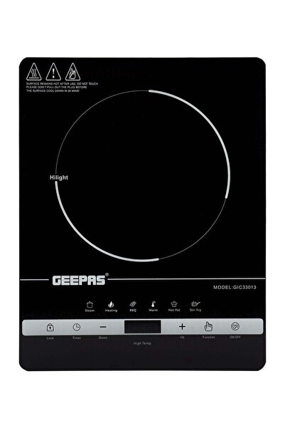 Geepas موقد رقمي يعمل بالأشعة تحت الحمراء مع شاشة LED مكونة من 4 أرقام، و8 إع...