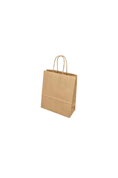Papette Set 500 bucati Pungi hartie Kraft Natur, manere hartie rasucita, 18 x...