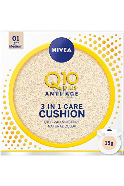 NIVEA Q10 PLUS ANTI-AGE CUSHION 3 IN 1 CARING TONING CREAM IN A SPONGE 01 LIG...