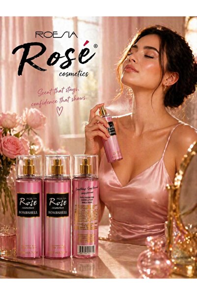 Rose 🌸 ROEA Rosé Bombshell Vücut Spreyi 200 ml – Kalıcı ve Ferah Kadın Parfü...