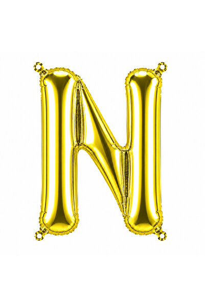 BeySüS Letter N Foil Balloon Gold Color (36 cm)