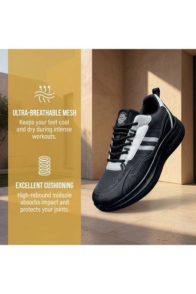SAUDI STEPS Unique Original Italian Designer Mens Breath Knit Sports Sneakers...