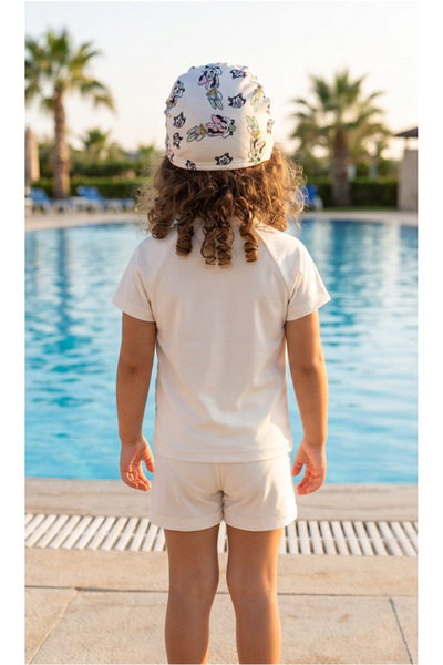 MAVİ BONCUKK Girl's Swimsuit Set