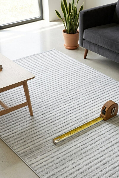 Bonny Home Özel Ölçü Halı | 10 cm aralıklı Kaymaz Salon Koridor Yolluk Dekora...
