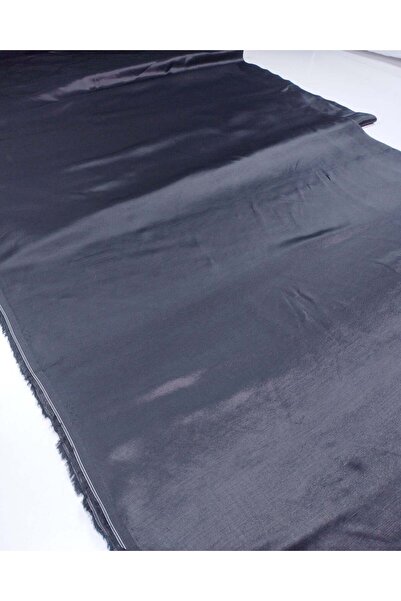 Kumaş Parça Black Linen Blended Satin Viscose Fabric, Flowing and Shiny, for ...