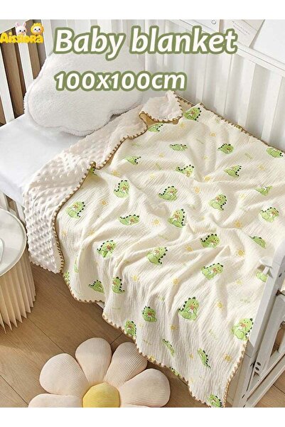 Aissiora 100x100cm Cotton baby blanket Summer baby blankets Thin baby quilt C...