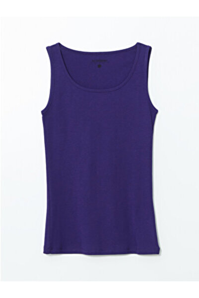 LC Waikiki New Season Purple U-Neck Women's Undershirt