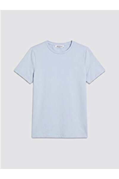 LC Waikiki New Season Blue Crew Neck Women's T-Shirt