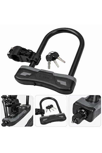 CRIVIT U-LOCK Bicycle Lock, solid construction, 14mm bar, 2 keys, resistant t...
