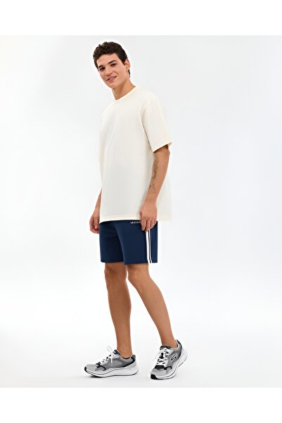 SKECHERS Lw Fleece Regular Fit Men's T-Shirt S2610092-0505 Navy