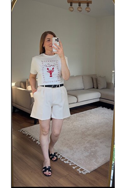 PARLAFASHION Parla butik01 MNG ,Kemerli şort