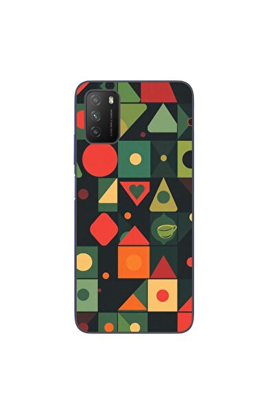 OEM Θήκη συμβατή με Xiaomi Poco M3 από σιλικόνη gel TPU με σχέδιο ρετρό σχημάτων