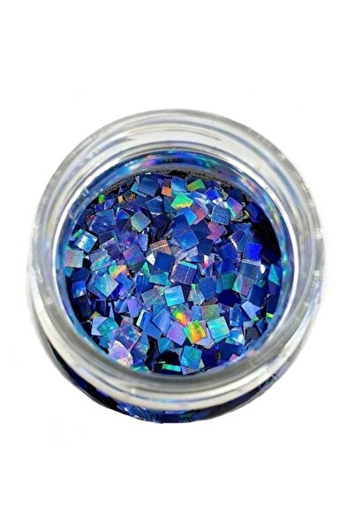 Deve Pigment glitter holografic patrat blue 3mm, art line DEVE, 10gr sclipici...