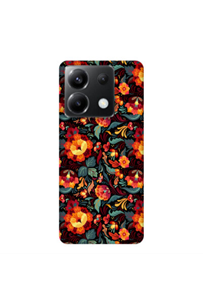Other Xiaomi Poco X6 5G Orange flowers Transparent Silicone TPU Θήκη