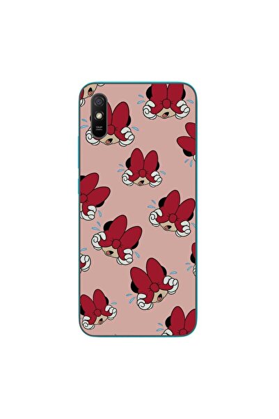 OEM Калъф, съвместим с Xiaomi Redmi 9A, силиконов гел TPU, с десен Мини, червен