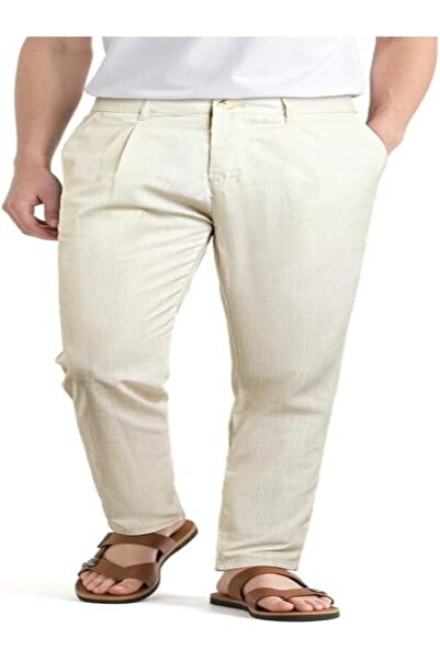 Other Chino Trousers Men's Slim Fit Checked Fabric Trousers for Men Chino Tro...