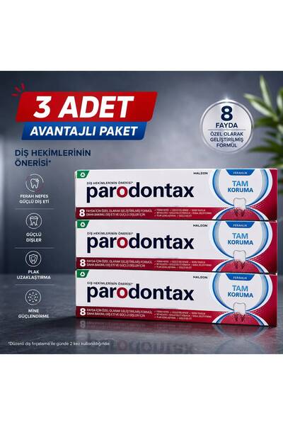 Parodontax Diş Macunu Tam Koruma 50ml (3'lü)