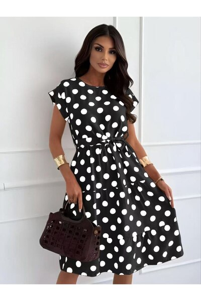 MAXORA SHOP Rochie cu Buline – Feminină și Versatilă