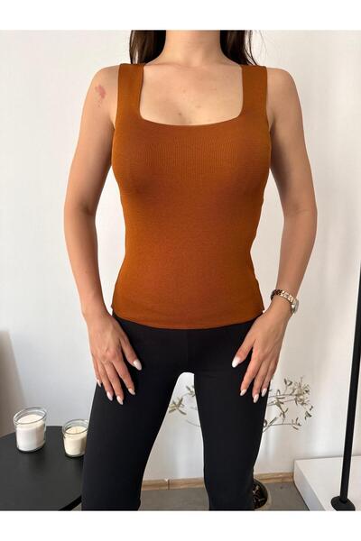 Flarsky Women's Ultra Premium Soft Square Neck Strap Knitwear Bodysuit