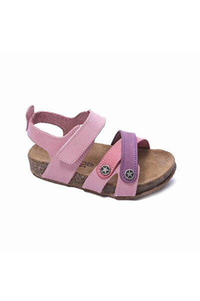 Sanbe 510 V 2008 21-25 Kız Deri Çocuk Sandalet Pudra