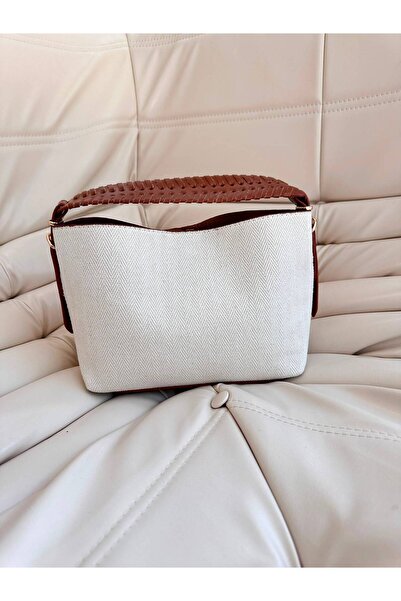minebag Geantă crossbody de damă cu aspect de dantelă și detaliu curea fixă, ...